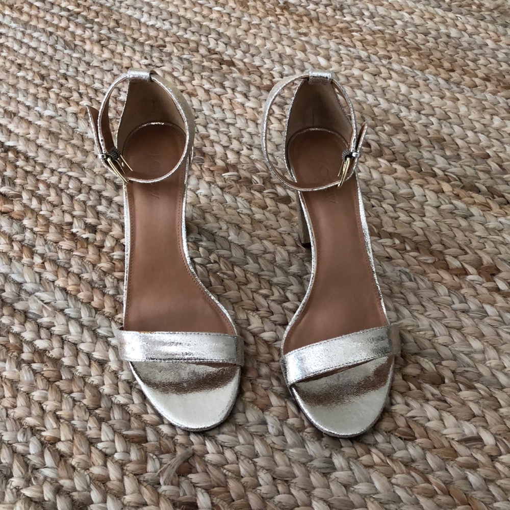 JCrew Gold Heels